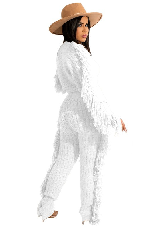 WOMEN FASHUON 2PC SWEATER PANTS SET