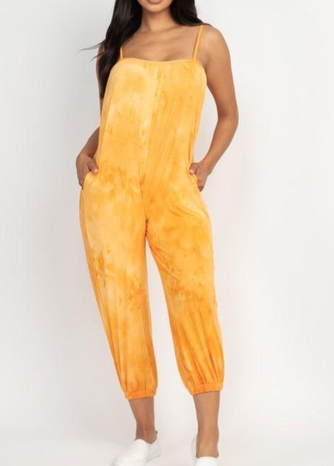 Tie Dye Spaghetti strap jumpsuit