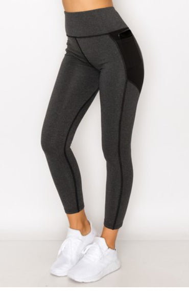 Kimberly C charcoal grey fleece leggings
