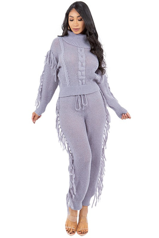 LONG SWEATER PANTS SET