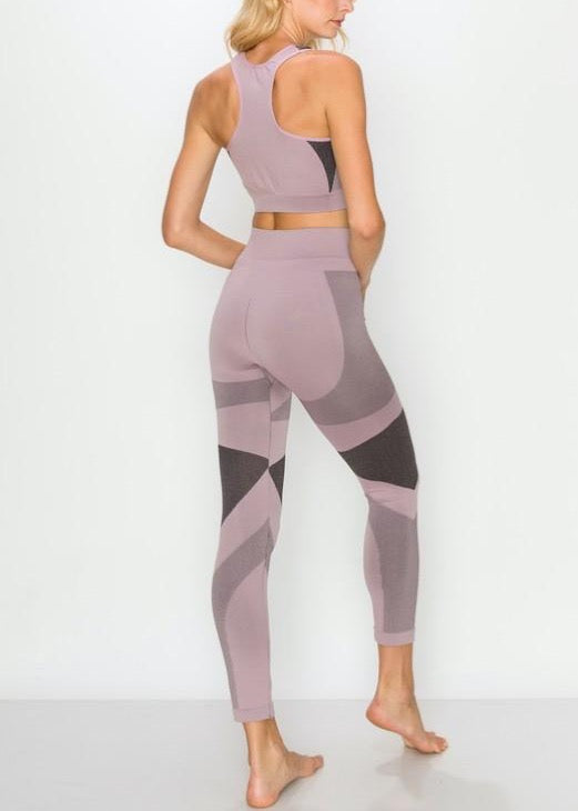 Kimberly C Space Dye Seamless Bra and Legging Set