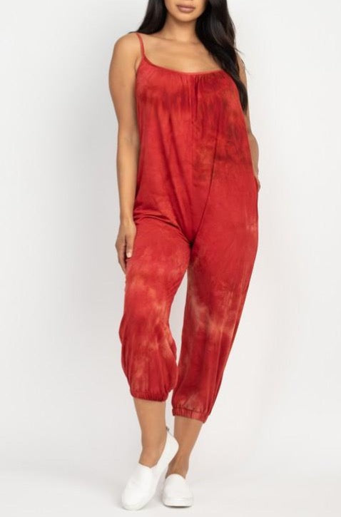 Tie Dye Spaghetti strap jumpsuit